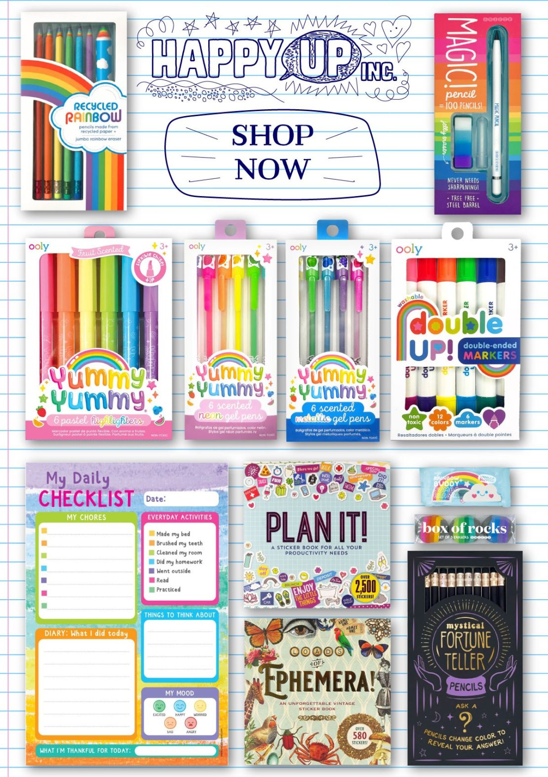 Click here to shop online for fidgets, fun stuff, and school supplies that have personality and flair!