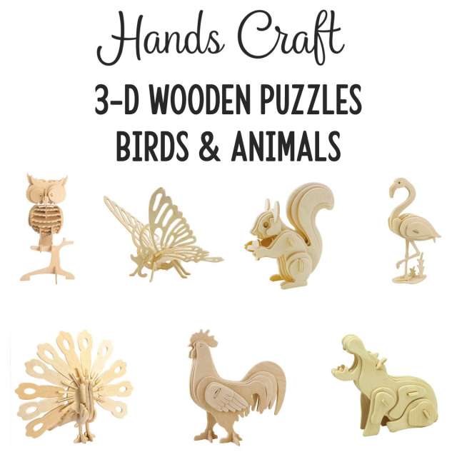 Birds & Animals 3-D Puzzles