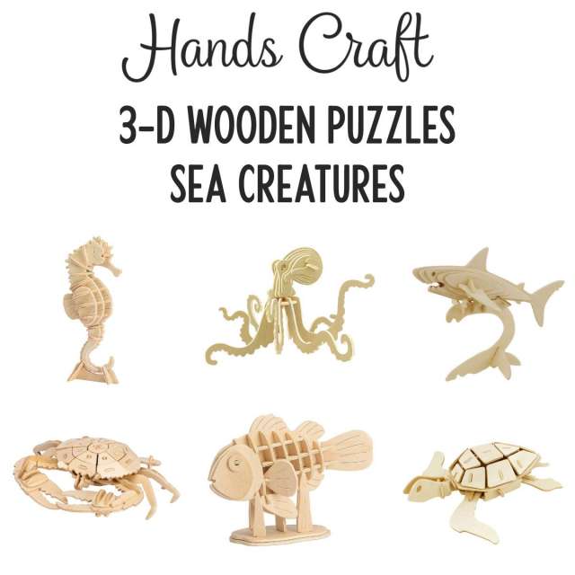 Sea Creatures 3-D Puzzles