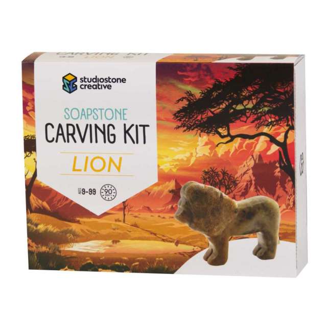 Lion Soapstone Carving Kit