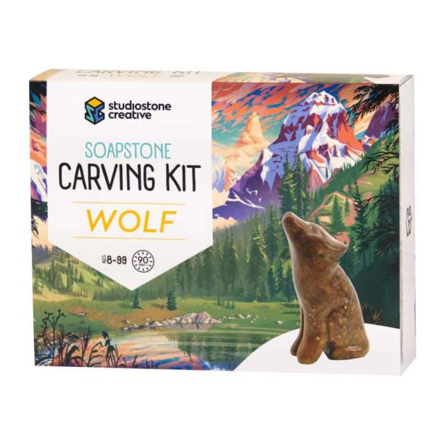 Wolf Soapstone Carving Kit